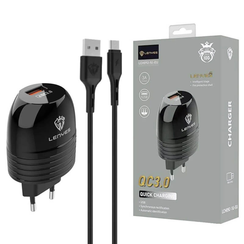 4-6.jpg شارژر با کابل ميکرو لنیز مدل LCH092-1U-EU - Image 1