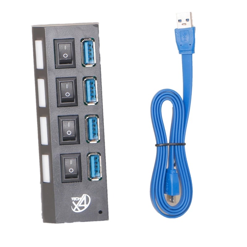 401-1.jpg هاب 4 پورت USB 3.0 ایکس فورتک مدل x-401 - Image 1