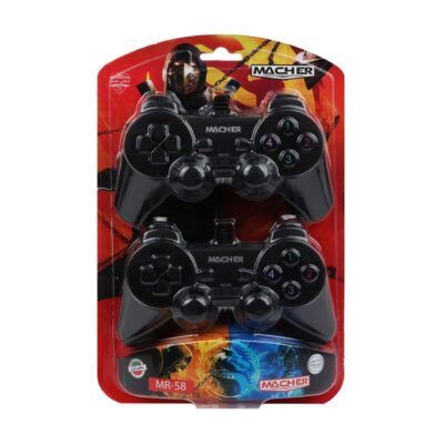 دسته بازی دوبل شوک دار pcمچر مدل Macher MR-58