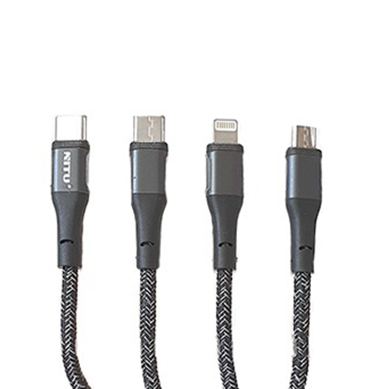 6س5س5س.jpg کابل شارژ تایپ سی به میکرو - تایپ سی-لایتنینگ نیتو مدل NC206 - Image 1