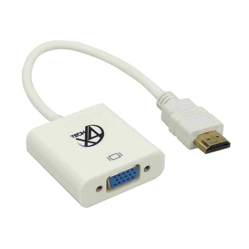 X4Tech-HDMI-To-VGA-Adapter-With.jpg تبدیل X4Tech HDMI To VGA + کابل صدا - Image 1