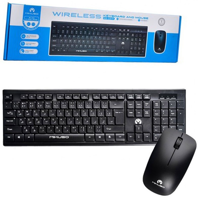 019 کیبورد و موس بی سیم میکاسو مدل KB-C019